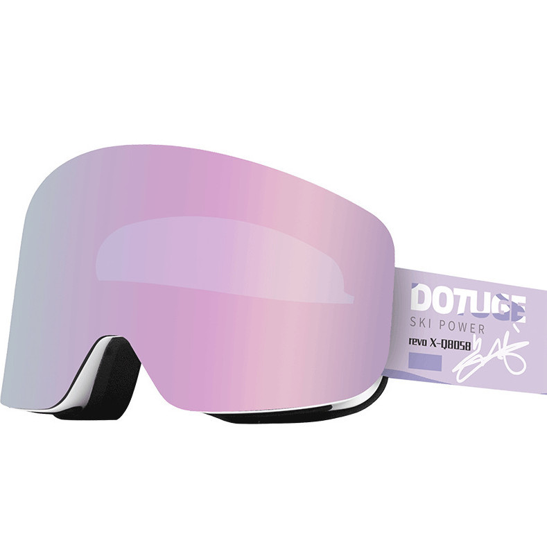 DOTUGE Magnetic Ski Goggles Outdoor Mountaineering Cycling Goggles ผู้ใหญ่ Anti-Fog 18XS Polarized
