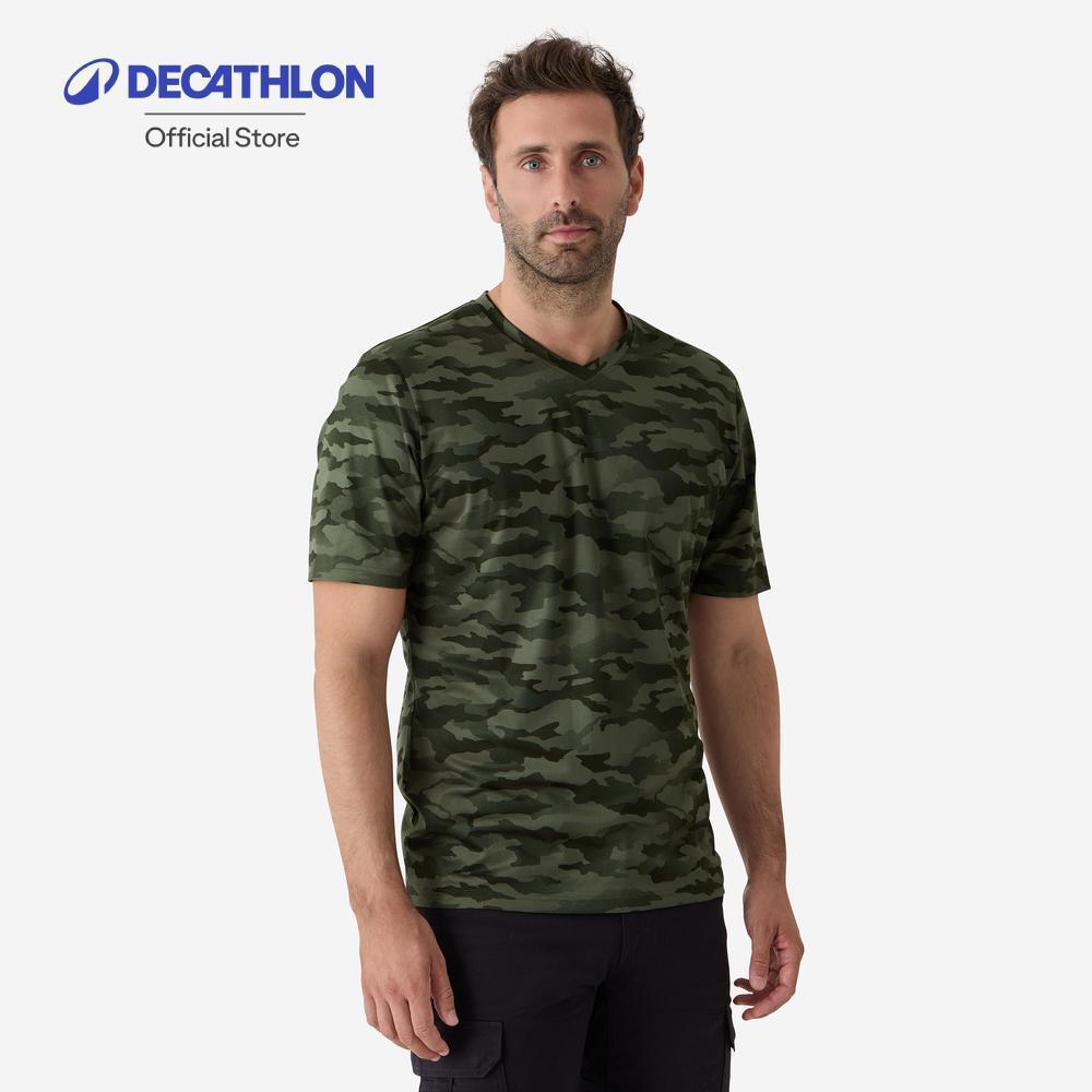 Decathlon Short-Sleeved Hunting T-Shirt 100 เสื้อยืดแขนสั้นสำหรับการส่องสัตว์ รุ่น 100 - Green