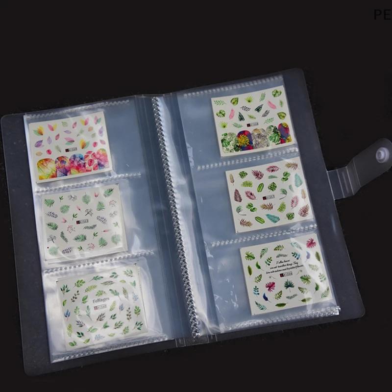[PE] 80/168 Slots Nail Stier Empty Storage Book Holder Case Photo Album With Button TH