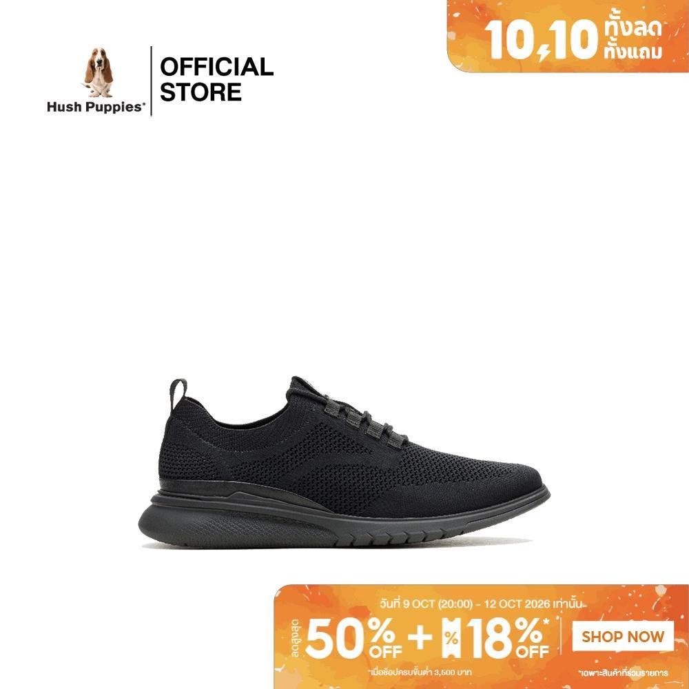 Hush Puppies حذاء رياضي رجالي سهل الارتداء — أسود — صورة 2