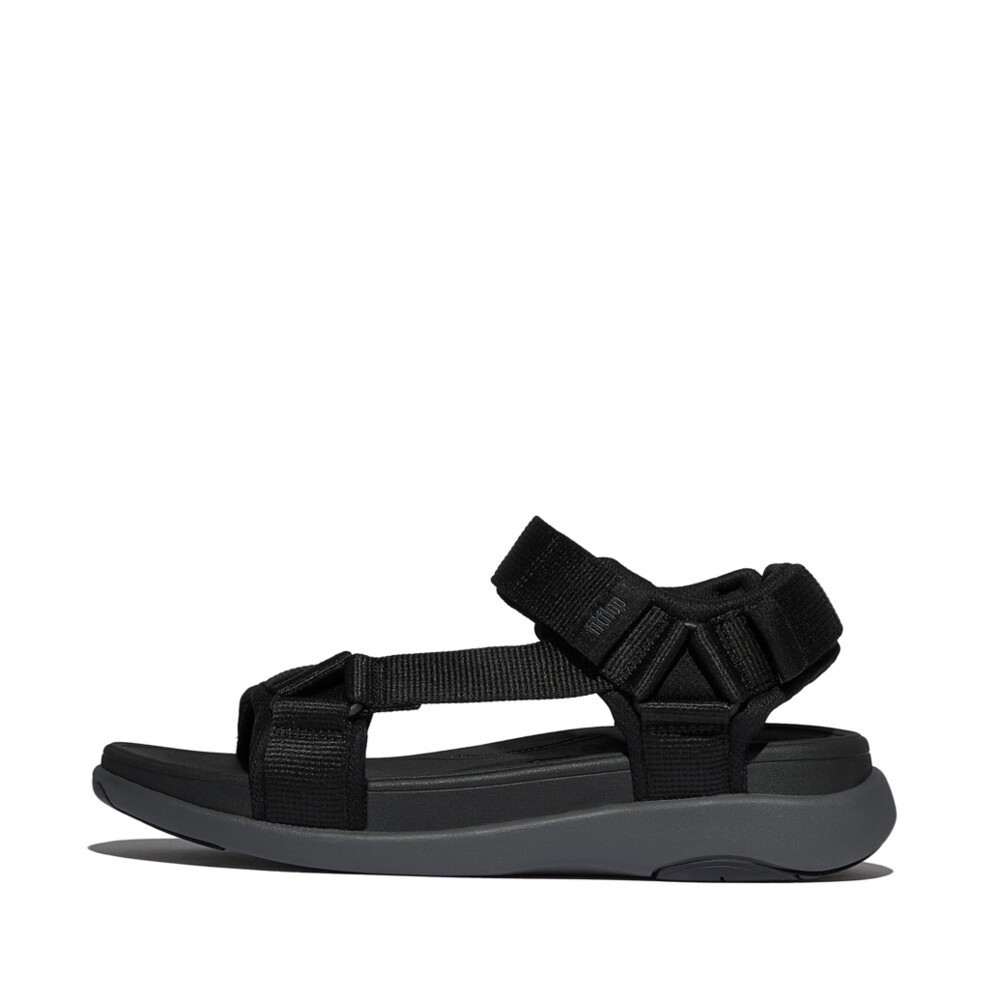 FITFLOP صندل رجالي F-Mode Go بحزام قابل للتعديل — أسود