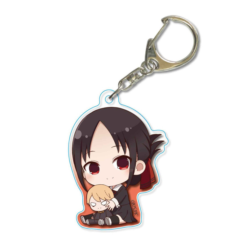 Miss Kaguya ต้องการสินค้า Kaguya Kaguya Silver Fujiwara Chika Hug ตุ๊กตาอะคริลิคจี้พวงกุญแจ