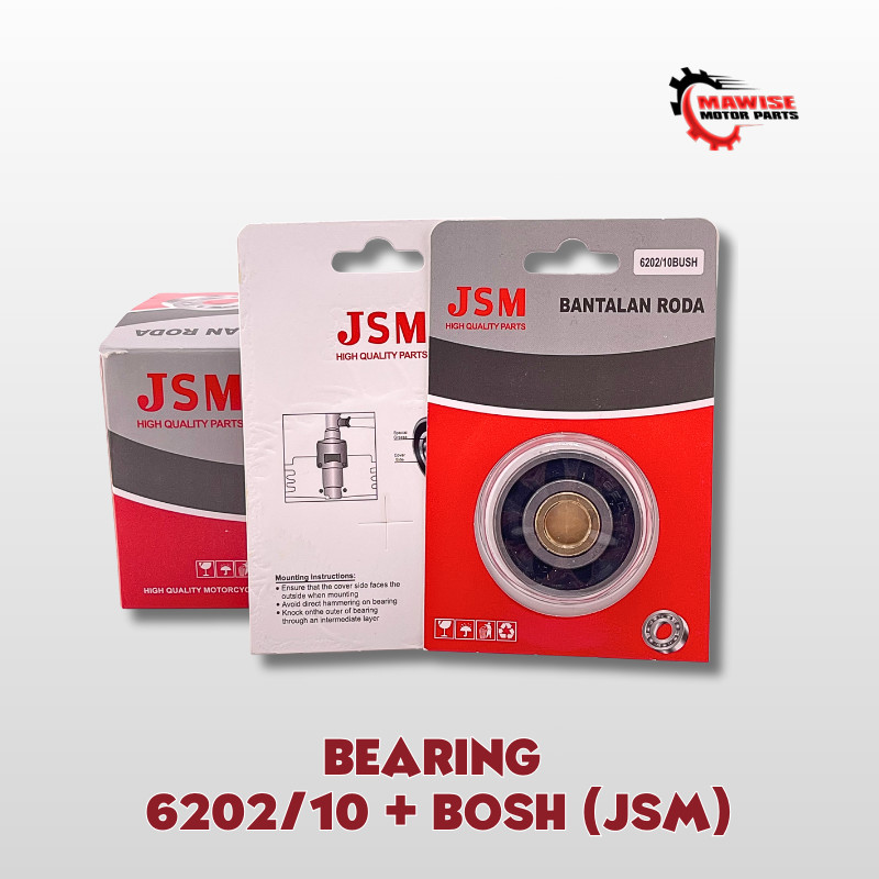 BEARING 6202/10 + BOSH JSM - BALL 6202 6202 แบริ่ง NMAX AEROX 6202-10 MM