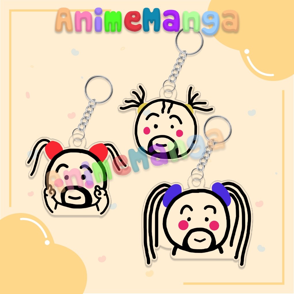 พวงกุญแจ meme ตลกทําจากอะคริลิคใส