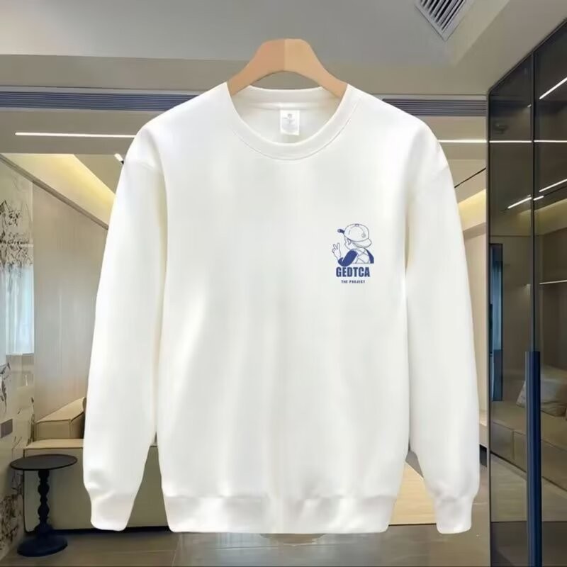 COD 2025 New Autumn Winter Trendy Brand Crew Neck Fleece Men's Long Sleeve Fashion Baseball Cap Boys