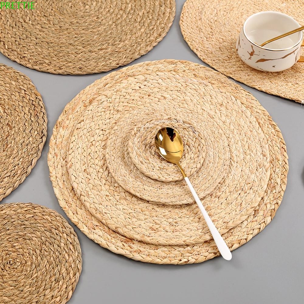 PRETTIE Placemat N1N Handmade Home Weave Kitchen ฉนวนกันความร้อนตาราง Pads
