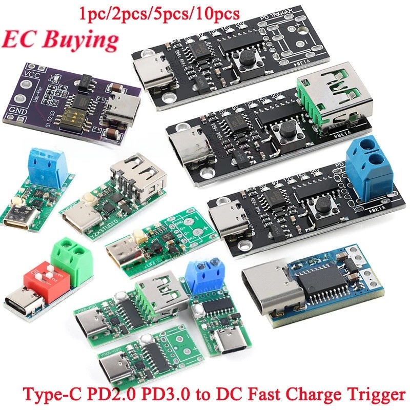 ZY12PDN Type-C USB-C PD2.0 PD3.0 ถึง DC Fast Quick Charger ชาร์จ Trigger Polling Decoy โมดูล 5V 9V 1