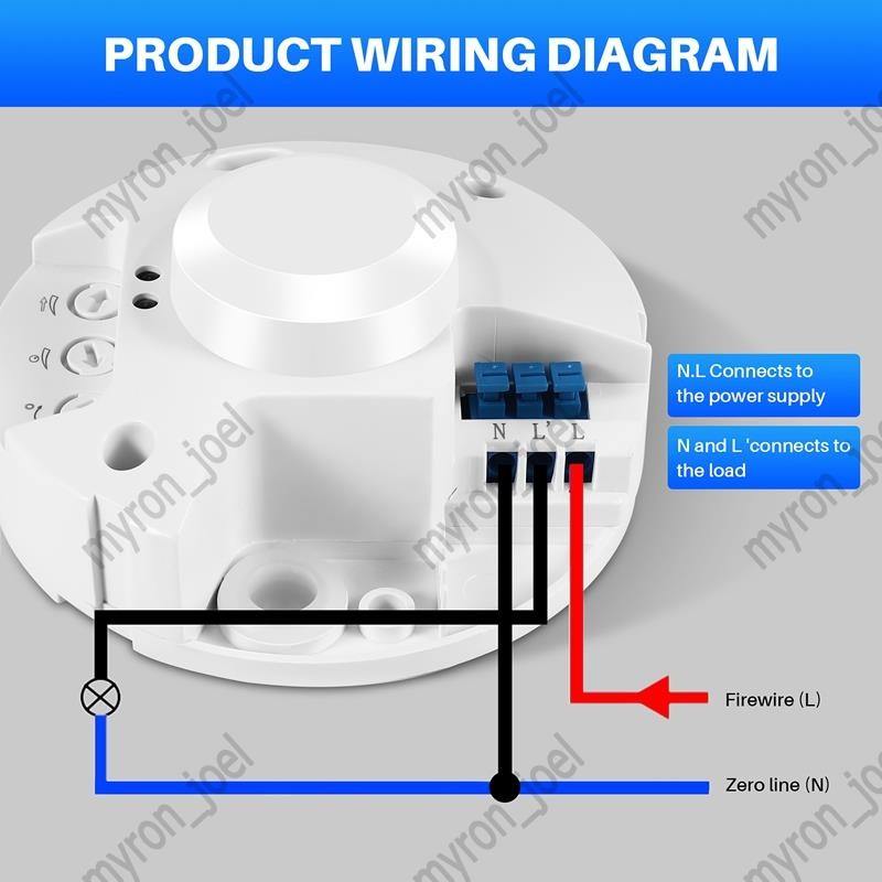 220V 800W เซนเซอร์ไมโครเวฟ Pir Occupancy Body Motion Detector สวิตช์ไฟ ราคา ถูกที่สุด ดีลบีเคเค แกลเลอรีภาพที่ 7