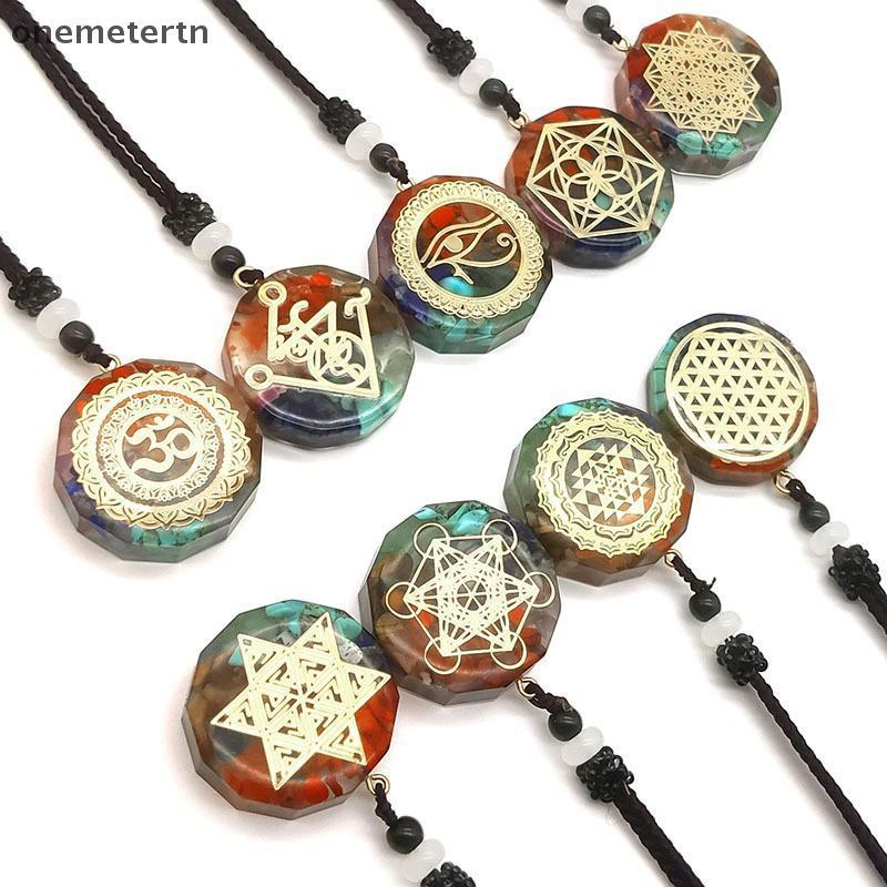 Onemetertn เครื่องกําเนิดไฟฟ้าพลังงาน Amulet 7 จักระจี้สร้อยคอ Orgoniteสมาธิ Balance Emf ป้องกันคอ S