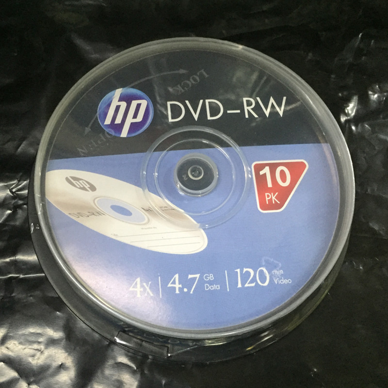 HP HP Rewritable DVD DVD DVD-RW แบบใช้ซ้ําได้ DVD + RW4.7G แผ่นบันทึกแกะสลักเปล่า 10 ชิ้นบาร์เรล