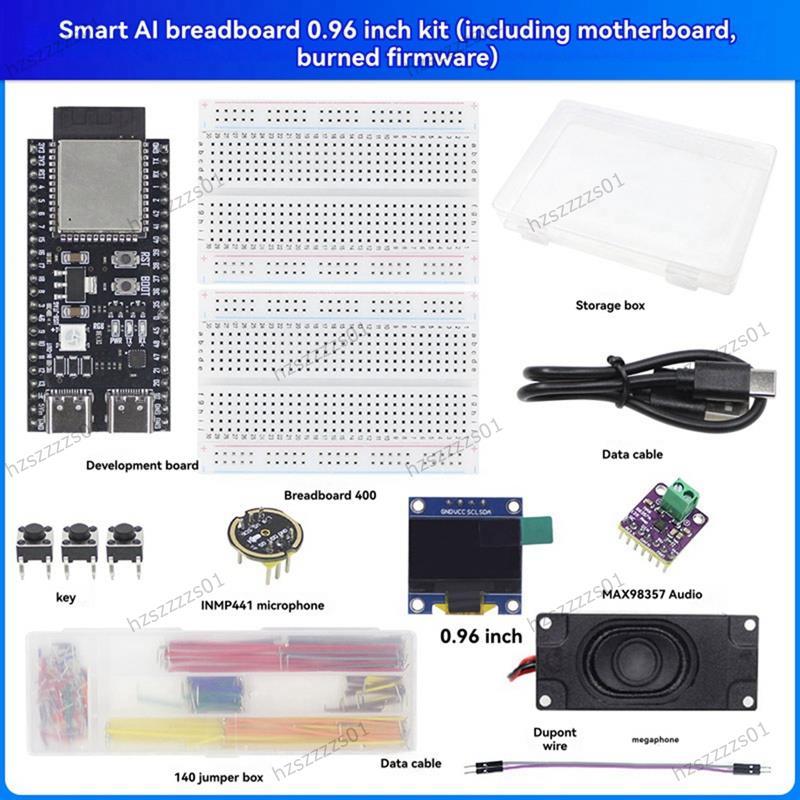 AI Voice Chat หุ่นยนต์ ESP32-S3 บอร์ดพัฒนา Breadboard 0.96 นิ้ว LCD ชุดสําหรับเพื่อการศึกษาของนักเรี