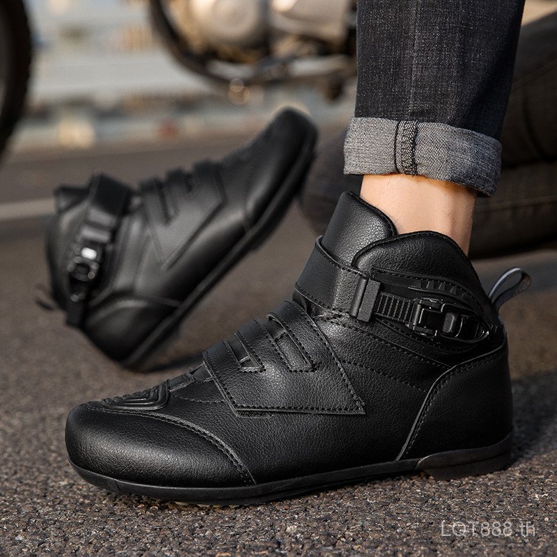 ใหม่ผู้ชายผู้หญิงรถจักรยานยนต์รองเท้าหนังรถจักรยานยนต์รองเท้า Off-Road รองเท้า UGG6