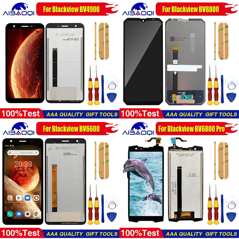 สําหรับ Blackview BV6800 Pro BV4900 Pro BV6600 Pro BV6600E BV8800 หน้าจอสัมผัสจอแสดงผล LCD Digitizer