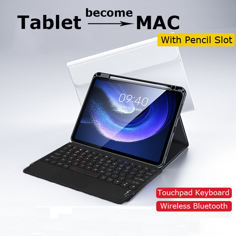 สําหรับ Xiaomi Pad 7S Pro / 6S Pro / Poco Pad 12.1 / Redmi Pad Pro 12.1" เคสคีย์บอร์ดแม่เหล็กพร้อมเม