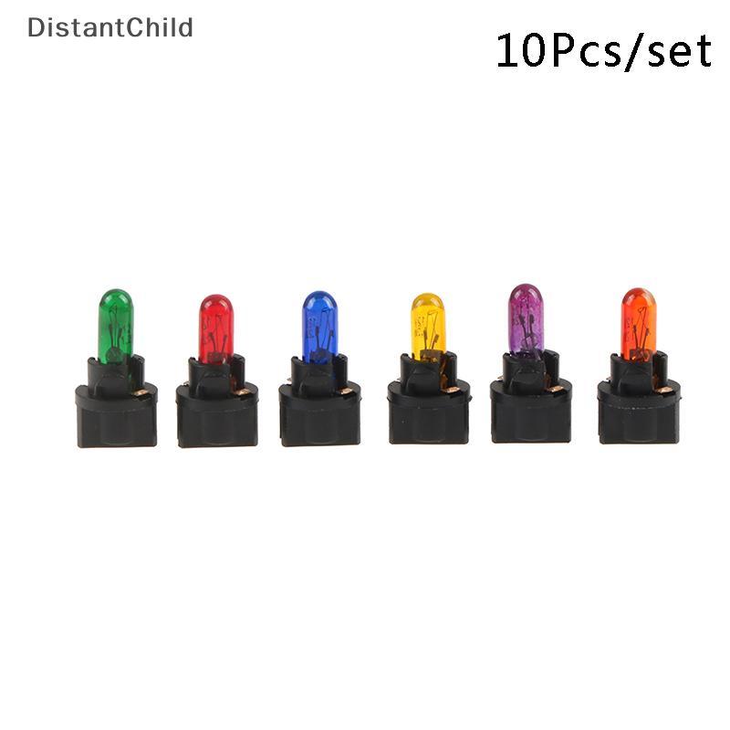 DSTH 10PCS T5.5 หลอดไฟ Led W1.2WCar ไฟภายใน Dashboard ตัวบ่งชี้ความร้อน Wedge Auto เครื่องมือโคมไฟเค