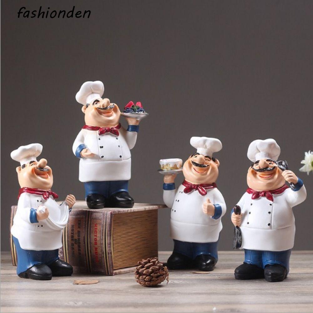 ตุ๊กตาเรซิ่นสไตล์เชฟ สำหรับตกแต่งบ้าน แบบจำลองครัวอบขนมFunny Farmhouse Baker Decor
