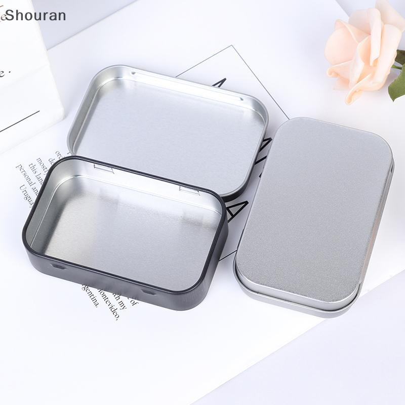 (niangben888) Survival Kit Tin Small Empty Metal Tin Flip Storage Box Case Organizer For Money Coin 