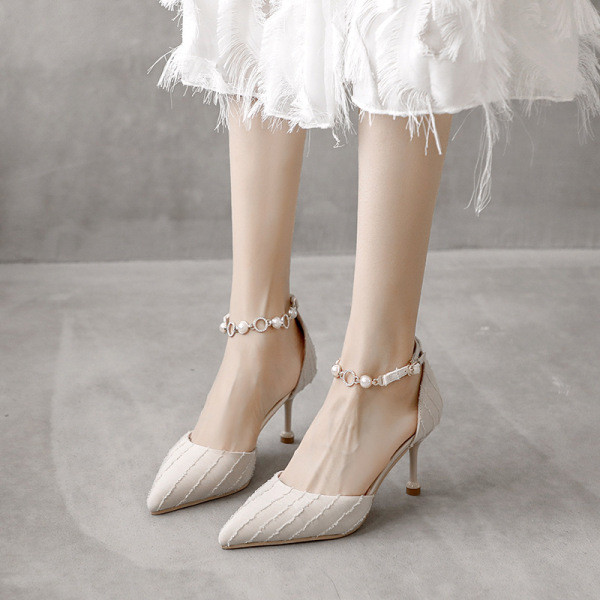 kyda รองเท้า เกาหลี ส้นสูง รองเท้า poise A8292รองเท้าหัวแหลมแบบใหม่ฤดูร้อนรองเท้าส้นสูงสำหรับสาวๆ202