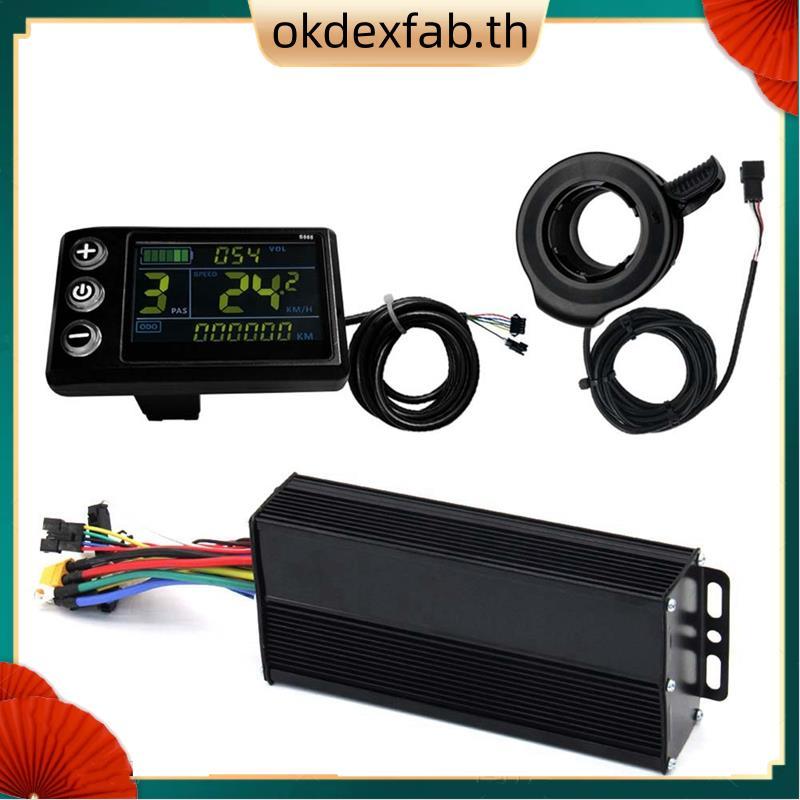 ควบคุมมอเตอร์ไฟฟ้า Ebike Sine Wave 40A สำหรับ 36V/48V/52V พร้อมจอLCDและSM Connectors
