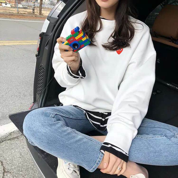 แจ็กเกต Kawaku CDG แบบรอบคอมีฮาร์ดแดง สำหรับผู้ชายและผู้หญิง เหมาะสำหรับฤดูใบไม้ร่วงและใบไม้ผลิ