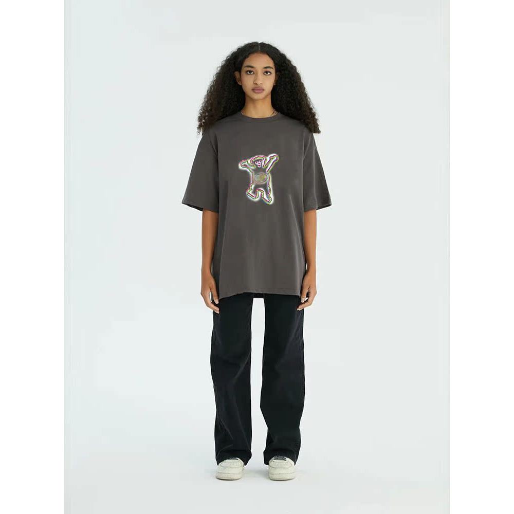 WE11DONE TOSCK ฤดูร้อนสไตล์ใหม่หมีสีสันสดใสเสื้อยืดแขนสั้น WELL ผู้ชายผู้หญิงคู่ Tops Street Wear