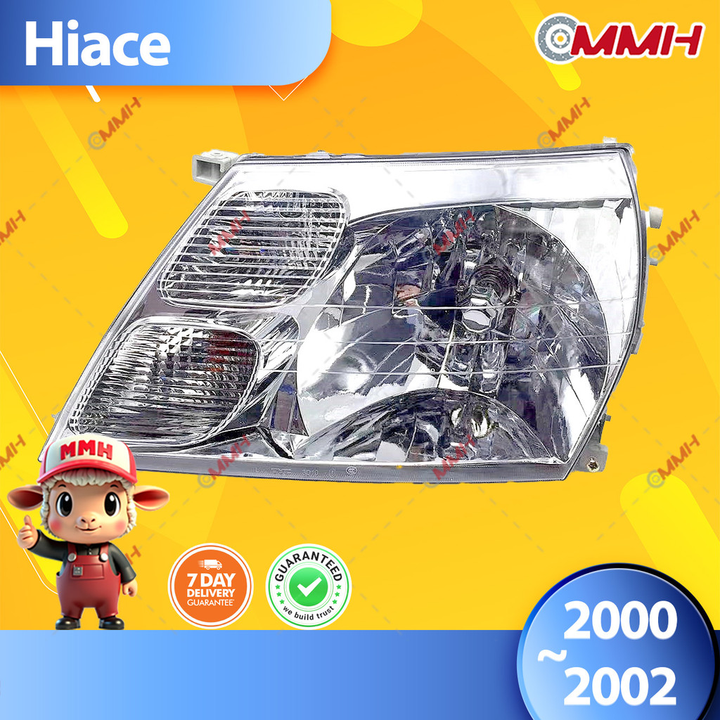 Toyota grand Hiace 2000-2002 ฝาครอบไฟหน้า ไฟหน้า