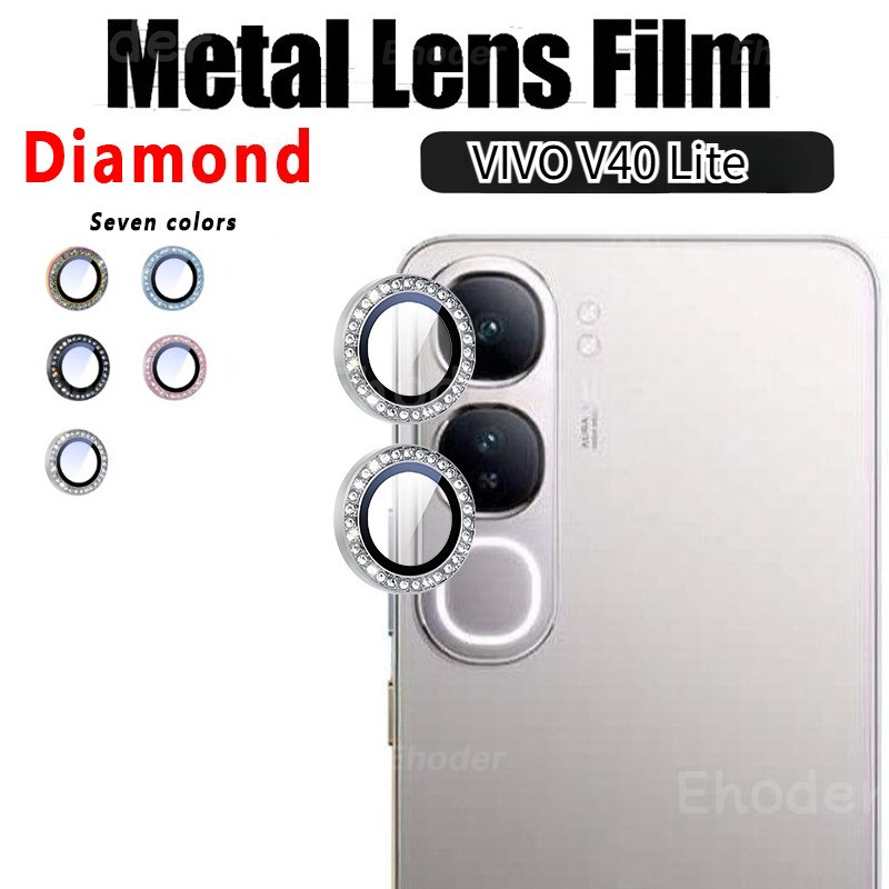 เพชรโลหะกล้องสําหรับVivo V40 Lite Y200 Y19S 5G 4G 2025 กระจกนิรภัยเลนส์แหวนสําหรับV40Lite VivoY200 V
