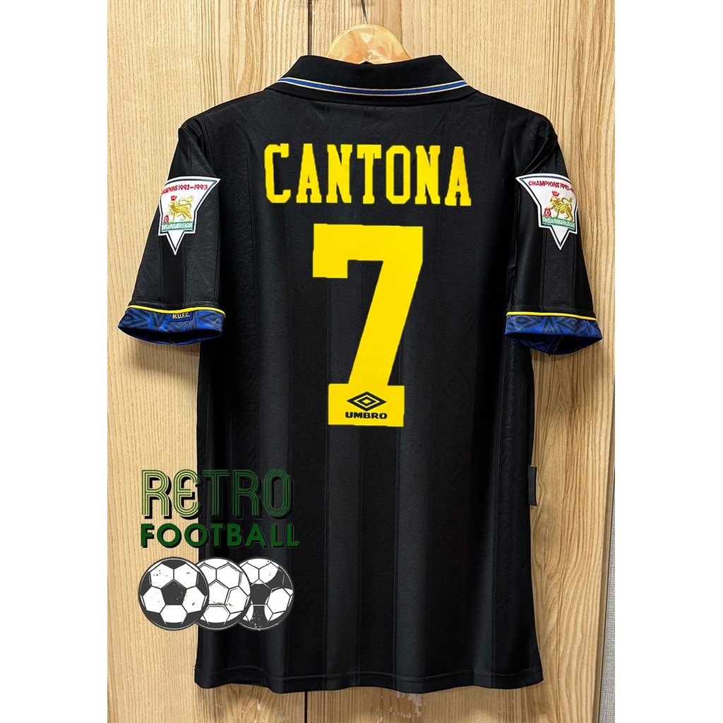 เสื้อฟุตบอลย้อนยุค Retro IIมuยู ปี 1992 ชุดสาม Third คอปกสกรีนชื่อนักเตะพร้อมอาร์มEPL (รับประกันคุณภาพสินค้า)