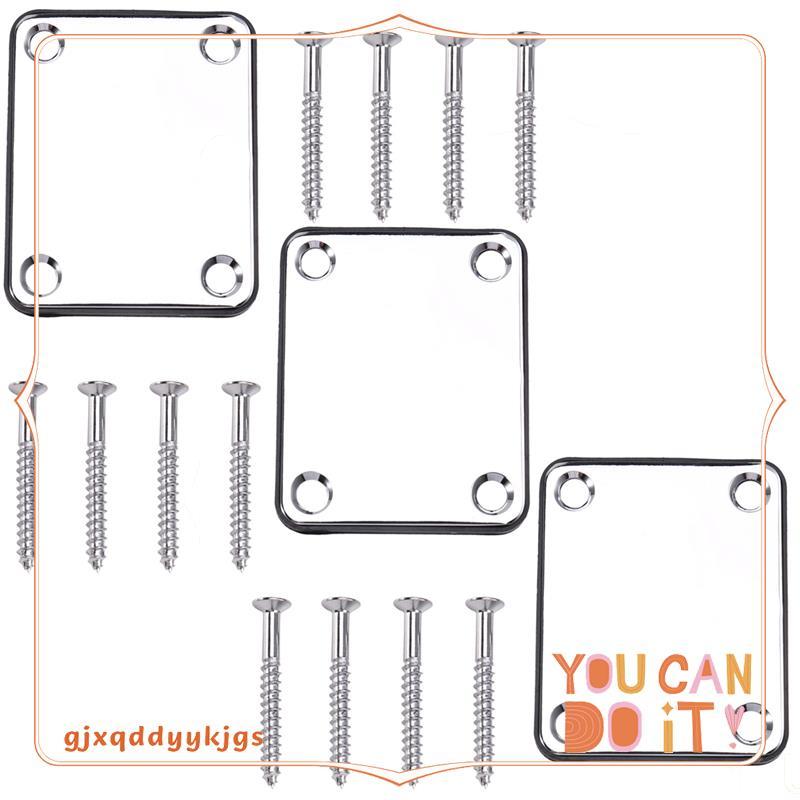 สําหรับกีตาร์ 4 หลุมคอ Joint Board 3PCS Heavy Duty เหล็กสี่เหลี่ยมผืนผ้าคอแผ่น gjxqddyykjgs.th