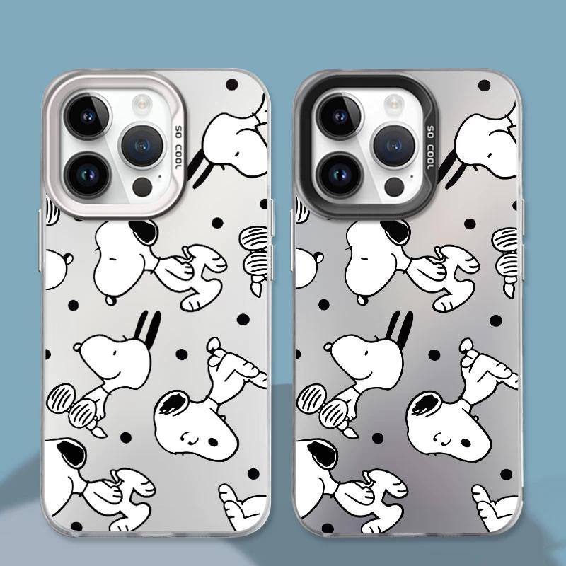 Anti-Fall Hard Silicone Hybrid Case ลาย Snoopy IMD สําหรับ Vivo V29 V27 V25 V30 S1 Pro V23E T3X Y38 
