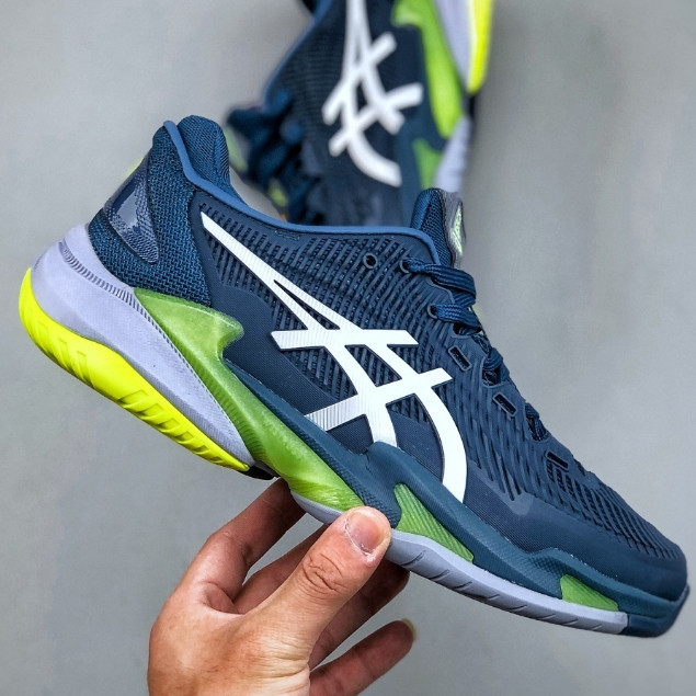 Asics Court FF 3 รองเท้าวิ่งสําหรับบุรุษและสตรี Court FF Shock Absorption รองเท้ากีฬา SYH6