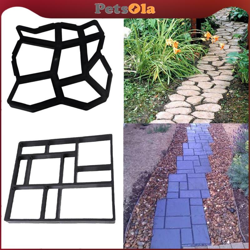 [PETSOLA] Pavement maker Driveway Walk Pavement Mold Patio สนามหญ้าคอนกรีต Stepping Mould