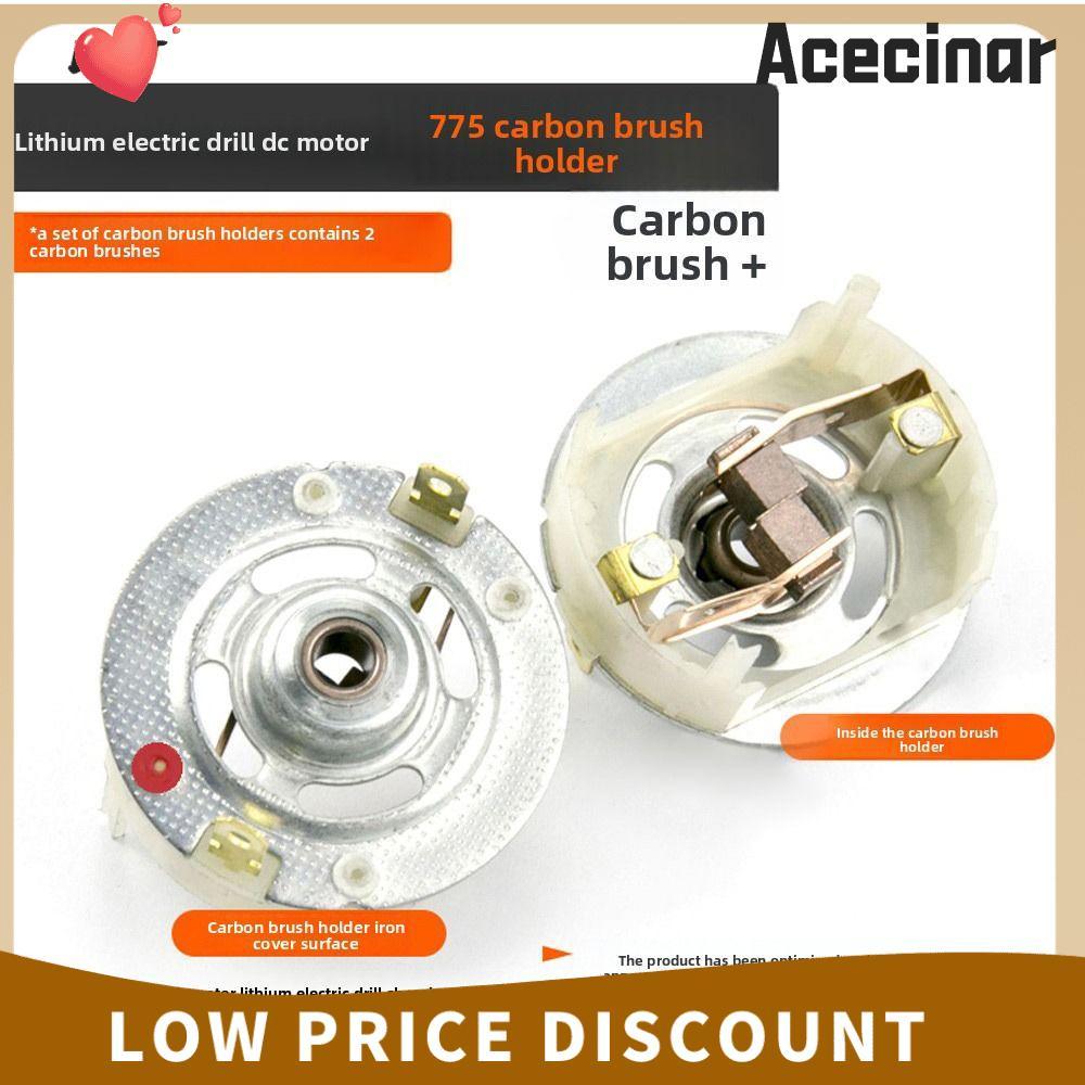 ACECINAR มอเตอร์ไฟฟ้าลิเธียม,พลาสติก RS775 ที่ใส่แปรงคาร์บอน, 2 รูปแบบอุปกรณ์เสริม 12-25V สว่านชาร์จ