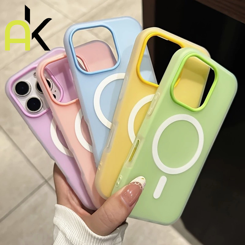 เคสชาร์จแบบไร้สาย for iPhone 11 12 13 14 15 16 Pro Max iPhone 13 17 Air 17 PRO MAX Magnetic ครอบคลุมเคสกันกระแทก