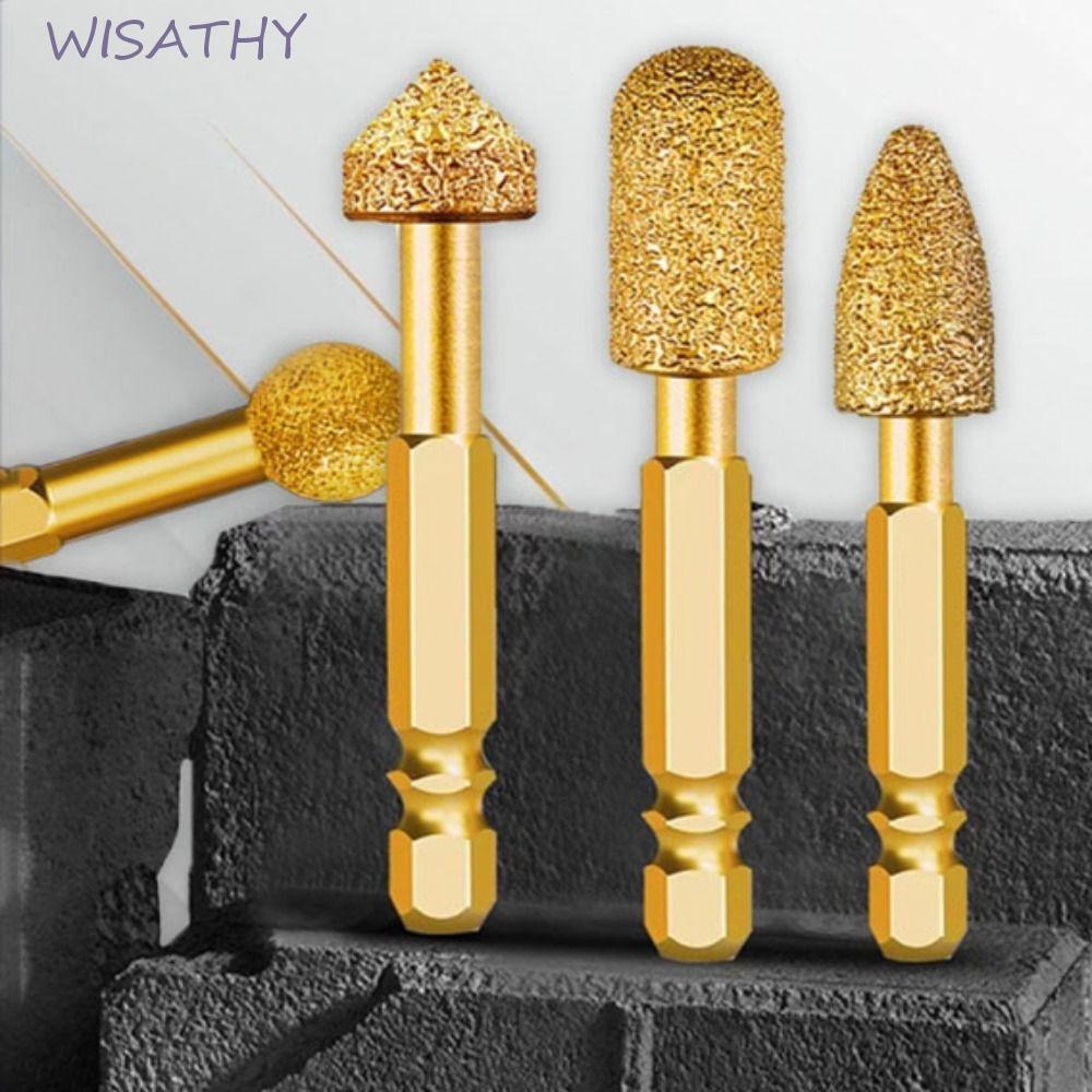 WISHATHY Adamas เคลือบโรตารี Burrs, เครื่องมือที่ทนทานเครื่องมือขัดที่มีประสิทธิภาพ Adamas ชุดเครื่อ