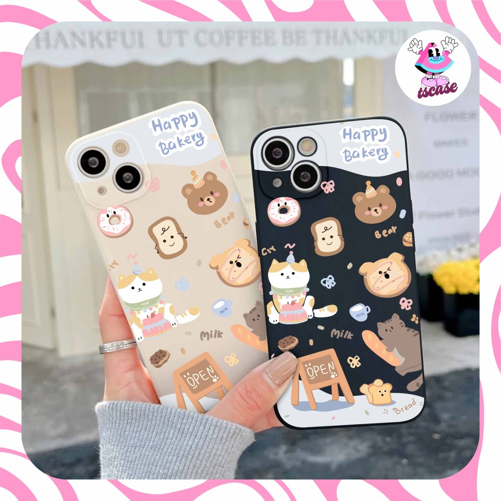 PRINTING LENS PROTECTOR Happy Bakery case samsung a15 M14 a04 a03 a14 4g a04e a13 5g a04s m53 a33 5g
