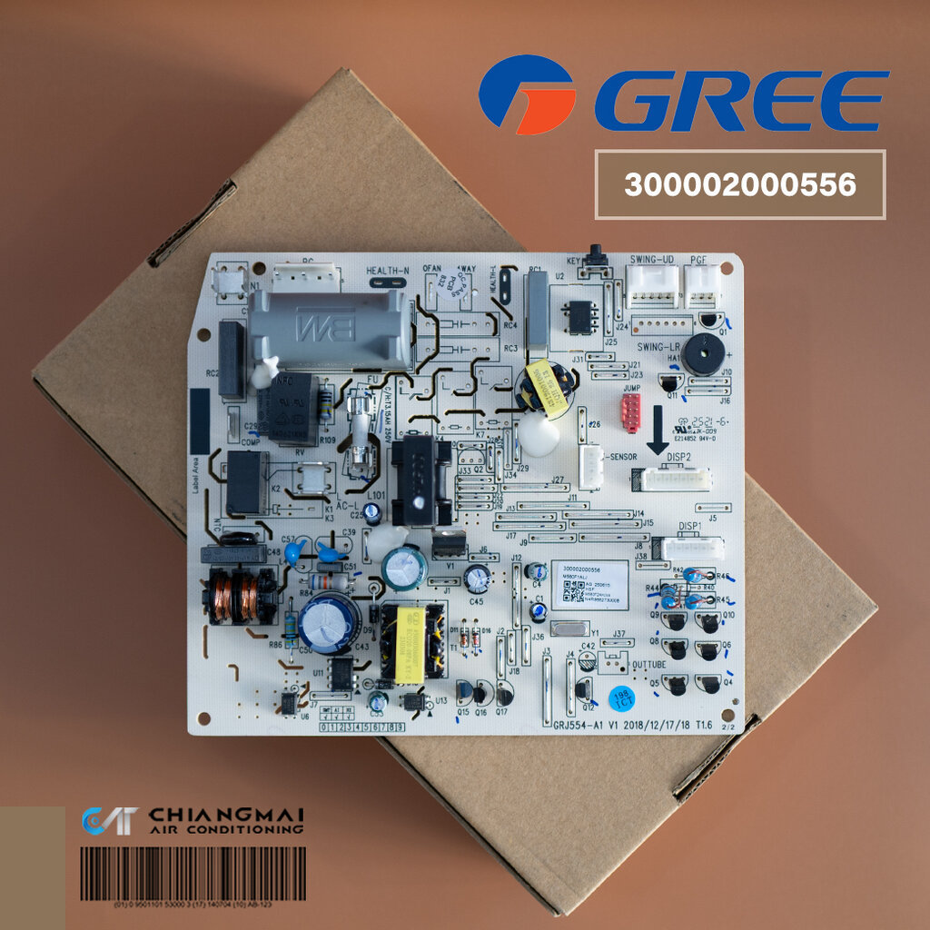 300002000556 แผงวงจรแอร์ GREE แผงบอร์ดแอร์กรี แผงบอร์ดคอยล์เย็น รุ่น GWC24YE-K6NNA1A, GWC24ACC2K6NNA3AI