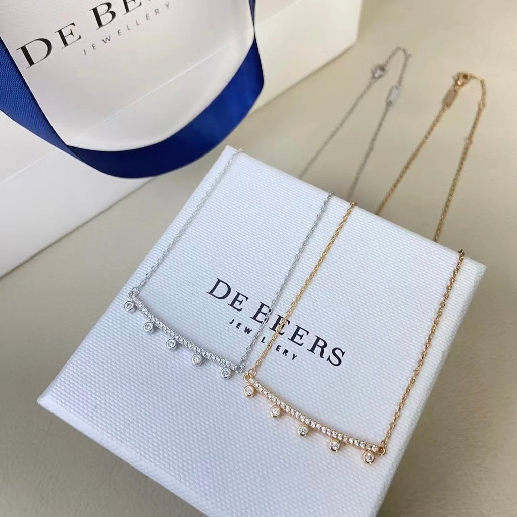 สร้อยคอและสร้อยข้อมือ Dbi Full Diamond Dew ลูกปัดหน้ายิ้ม แบบใหม่ มาตรฐานแท้จริง