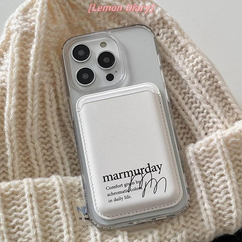 แอลดี| Simple Magnetic Phone Back Card Holder Case สําหรับ 15 14 13 12 สําหรับกระเป๋าสตางค์สําหรับ ID Card ใหม่ - รูปที่ 7