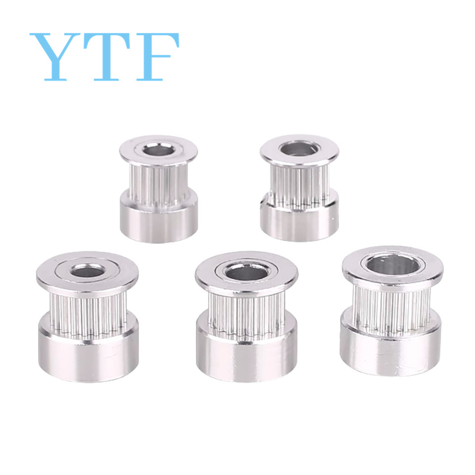 3D Printer Parts 2GT GT2 Aluminum Timing Pulley 20 Tooth 16 Teeth Bore 5 6 6.35 8 mm Synchronous Whe