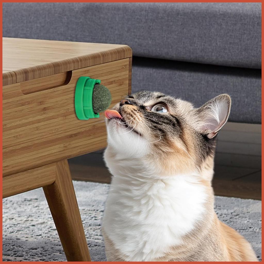 Cat Lick Ball Wall Ball สําหรับแมวกัด Lick Chew ของเล่น Roller Ball Cat Treat Ball ของเล่นแมวในร่ม C