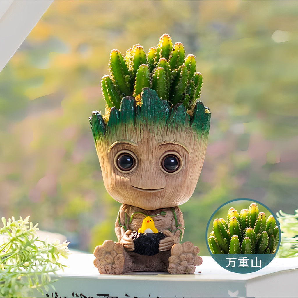 Succulents Cactus Small Groot Cactus เดสก์ท็อปสํานักงานตกแต่ง Good Raising Green Plant Gift