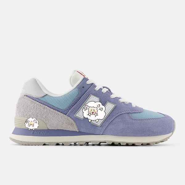 New Balance 574 Men Women Sports Casual Shoes Retro Comfort Suede Blue Purple [U574BLG]!!!