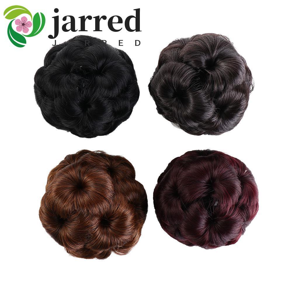 JARRED ผมปลอม Bun ธรรมชาติอินเทรนด์ Simple เก้าดอกไม้ผมผู้หญิงวิกผม Donut คลิปสาวอุณหภูมิสูง Fiber C