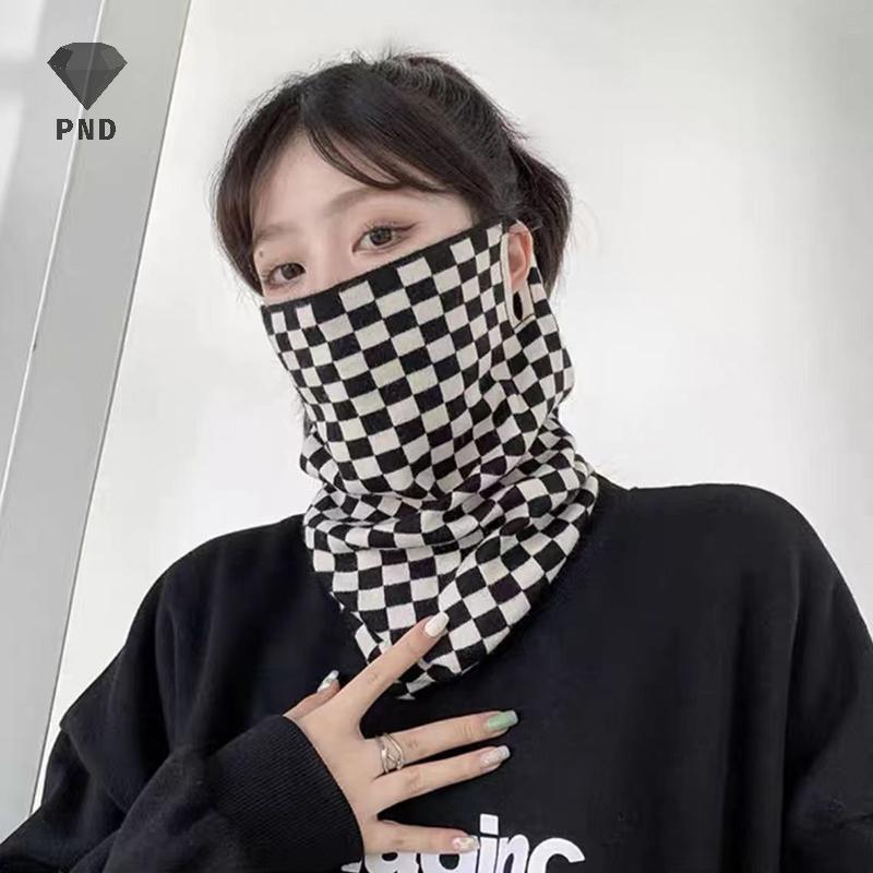 PND แฟชั่นอเนกประสงค์ฤดูหนาวแขวนหูหน้ากากผ้าพันคอ Warm Windproof Face Mask คอป้องกันสําหรับผู้หญิงกี