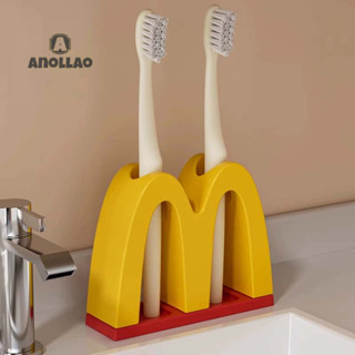 ชั้นวางแปรงสีฟันรูปตัว M ที่วางแปรงสีฟันแบบไม่ต้องเจาะ ชั้นว…