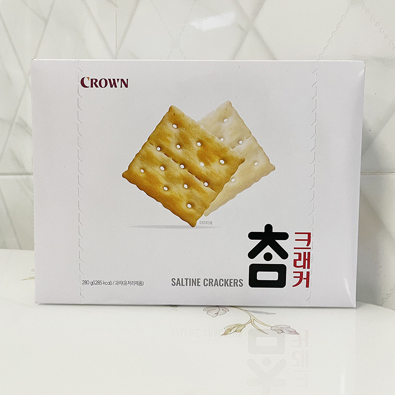 ขนมนําเข้าบิสกิตอาหารเกาหลี Klean Taikou Soda Biscuits Combing Big Package Salty 0g Sugar20251029