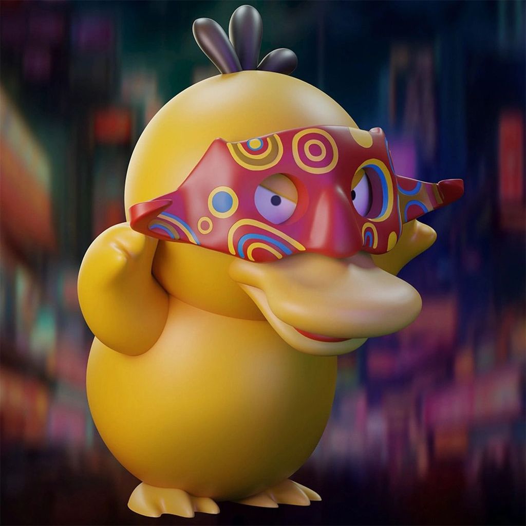 หน้ากากดึงดูดแม่เหล็ก Psyduck หน้ากากดึงดูดแม่เหล็ก Psyduck ภายนอกเป็นสัตว์เลี้ยงโปเกมอน Azur