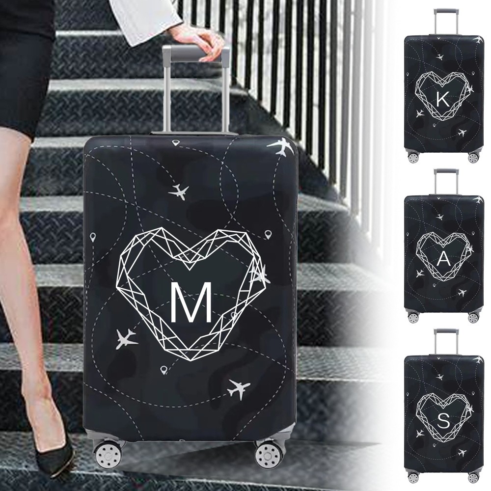 Luggage Cover Stretch Fabric Suitcase Protector Baggage Case 18-32 Inch Suitcase Print Diam ond Seri