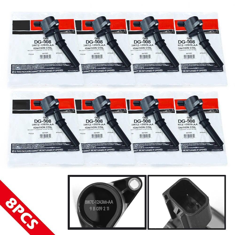 8PCS คอยล์จุดระเบิด DG-508 IC2042 สําหรับ F-150 F-250 M USTANG L INCOLN ME RCURY EXPLORER DG-508 3W7